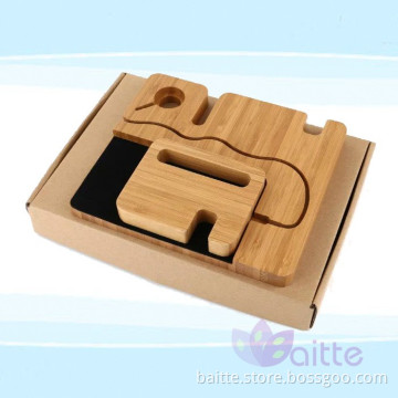 real wood material high quality bamboo wooden stander for Pad
